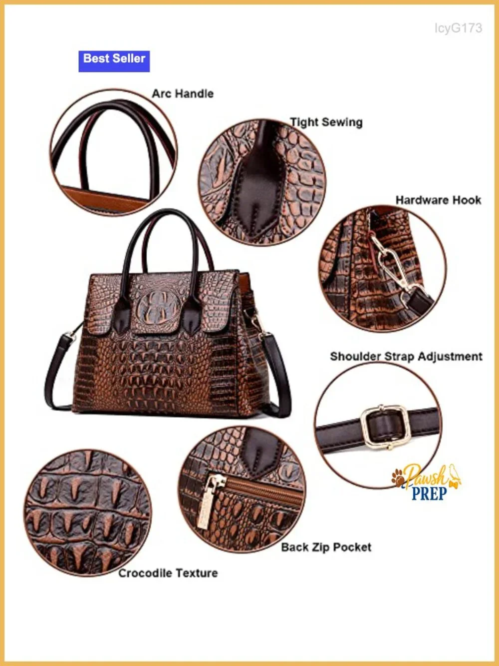 Women's Faux Leather Satchel Handbag Top Handle Crossbody Shoulder Bag